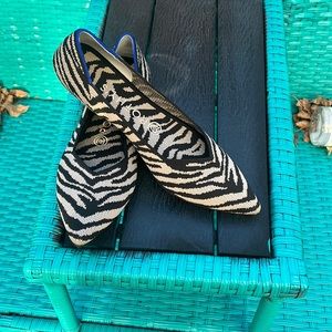 ROTHY’S the point RETIRED black and white zebra size 8.5